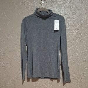 NEW.Lands' End Wome's Charcoal Turtleneck Sweater S